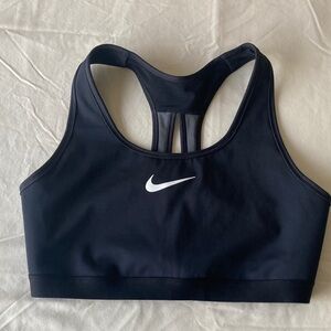 Nike Dri-Fit Women’s Black Sports Bra Mesh Racerback w/Adjustable Velcro Straps